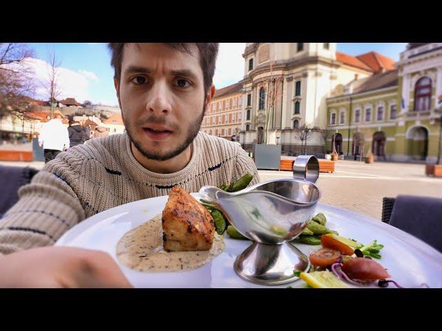 HUNGARIAN Food in a Medieval Town!! 