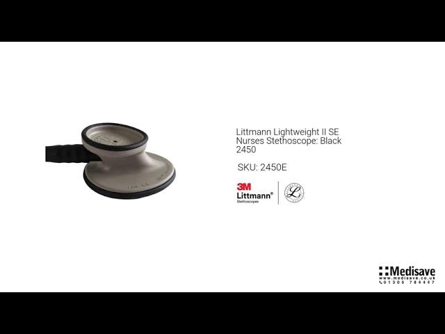 Littmann Lightweight II SE Nurses Stethoscope Black 2450 2450E