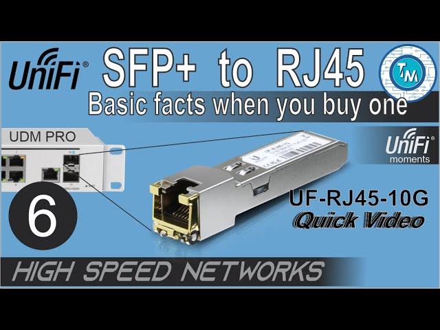 SFP+ RJ45 Unifi Modules – What do we get? | Quick Video