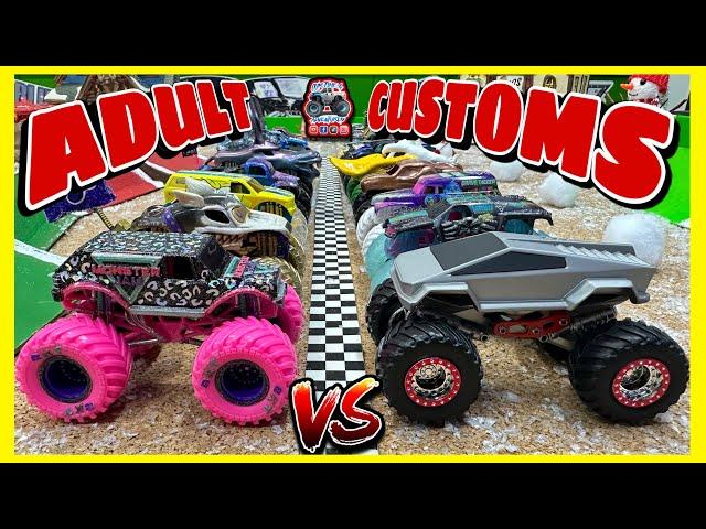 Toy Diecast Monster Truck Tournament- First Annual ADULT CUSTOMS Amazing builds & Wild Racing Action