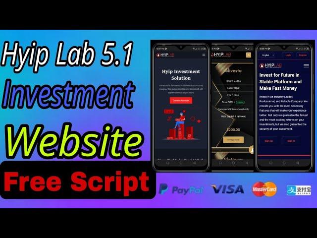 How To Make  Hyip Lab Investment Website ll Hyip Lab 5.1 Script