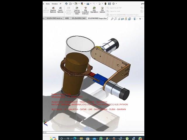 ANALYSIS OF THE GIMBAL  - 2 AXIS  - GIMBAL MECHANISM  - MATLAB SOLIDWORKS