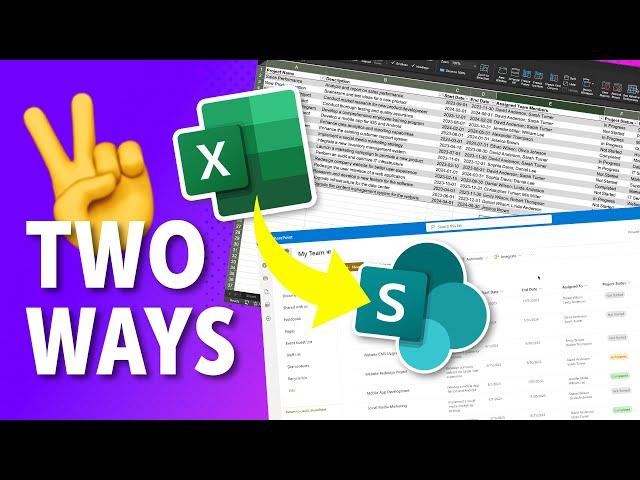 ️TWO WAYS to Get Data from Excel into a SharePoint List