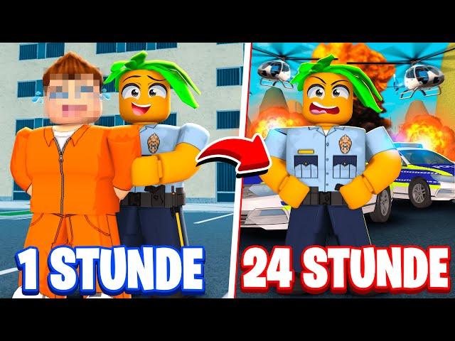 ICH ARBEITE 24h als POLIZEI CHEF in ROBLOX!