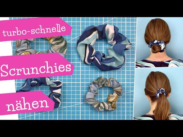 Turbo-schnelle Stoffreste Scrunchies nähen | DIY Nähanleitung | Haargummis | nähen mommymade