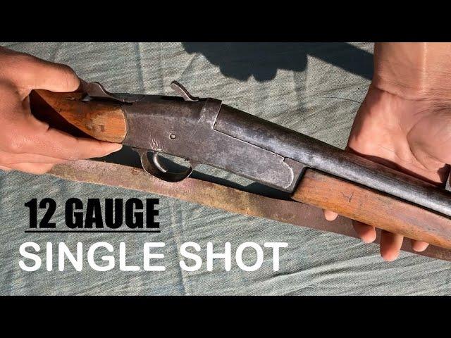 Old 12 GAUGE single barrel shotgun review