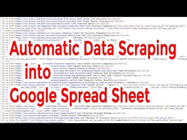 How to Extract data from website using Google Sheets