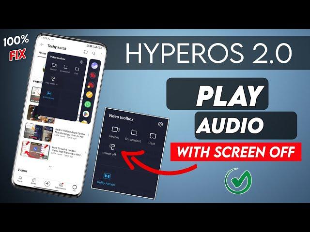 Play Video Sound With Screen Off Hyperos | Video Toolbox Not Showing Sound With Screen Off Hyperos