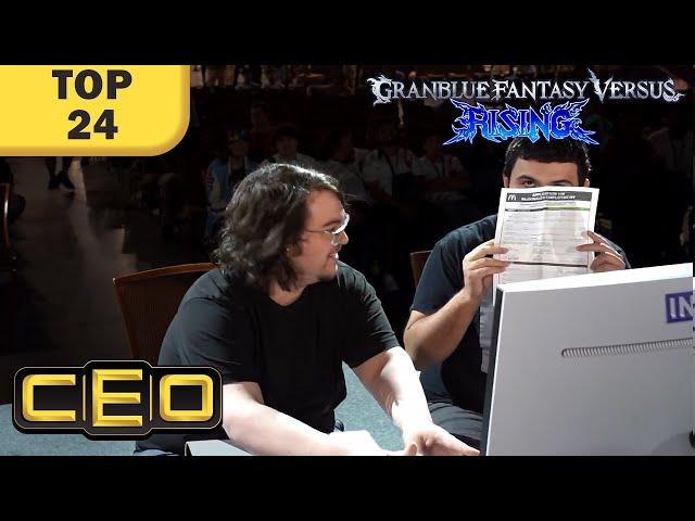 CEO 2024 Granblue Fantasy Versus Rising Top 24: Xerom, Wavie, Aarondamac, Nitro, Zane, Zippy