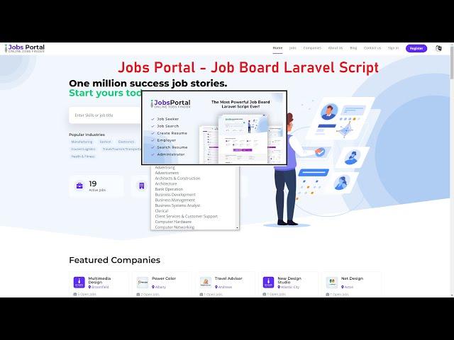 Jobs Portal - Job Board Laravel Script | How To make job portal in php #jobportal #jobs #phpscripts