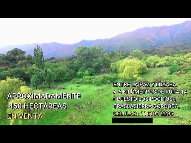 VENTA DE  CAMPO - ENTRE LA PAZ Y LUYABA. TRASLASIERRA CORDOBA