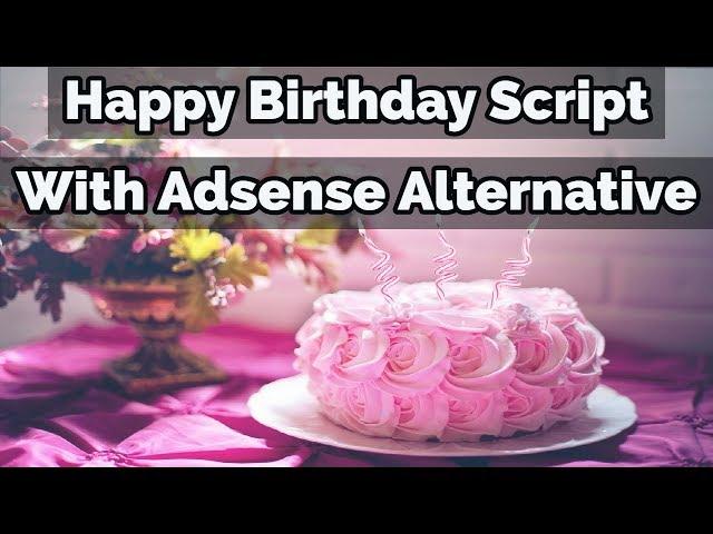 Happy Birthday HTML free whatsapp viral script for blogger without Google AdSense ads (Hindi)