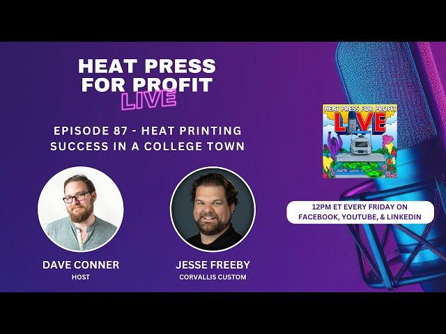 Ep. #87 - Heat Printing Success in a College Town