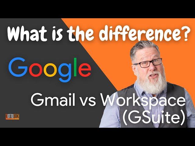What is the difference between Google, Gmail and Workspace (GSuite)