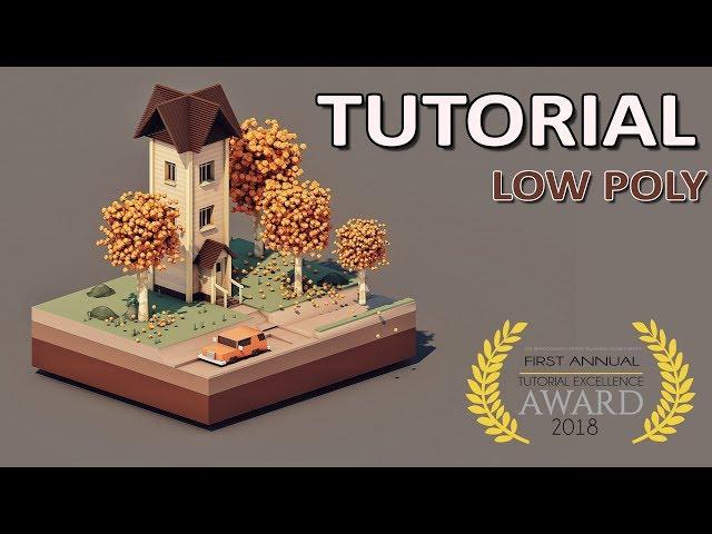 Low Poly House | Speed Art | Cinema 4D Tutorial