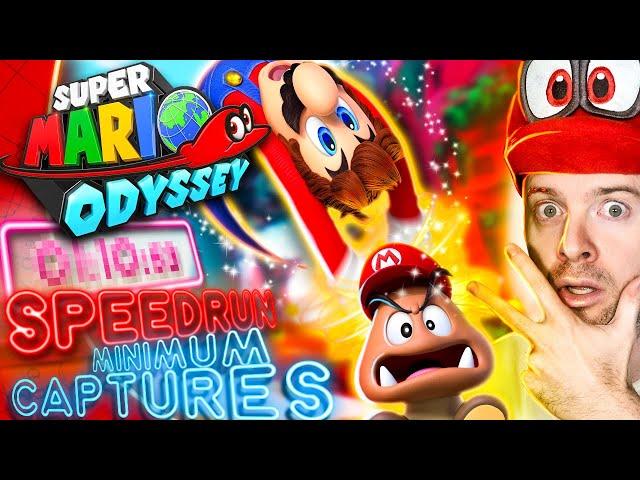 Super Mario Odyssey MINIMUM CAPTURES Speedrun (World Record) | Domtendo Reaktion