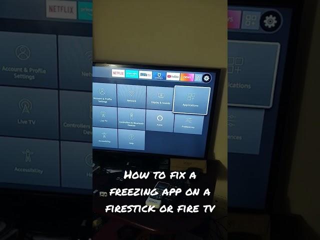 How to fix a freezing app on a FireTV or Firestick!