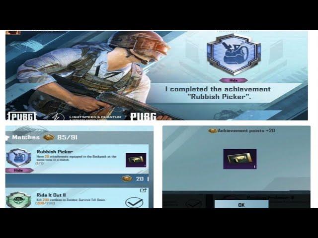 (RUBBISH PICKER) HIDDEN ACHIEVEMENT | Easy way to Complete | PUBG Mobile