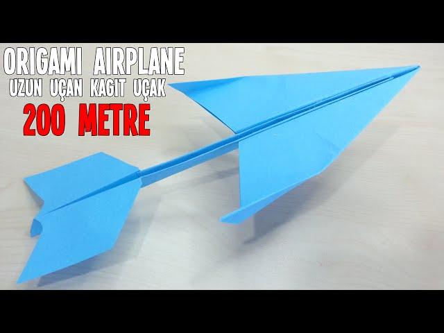 Uzun Uçan Kuyruklu Kağıt Uçak Yapımı-Origami Airplane-Origami Uçak-Bölüm 119