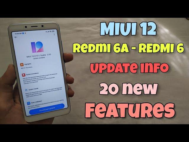 MIUI 12 UPDATE - Redmi 6A & Redmi 6 Users | Ultra Battery Saver Mode & Lite Mode More New Feature