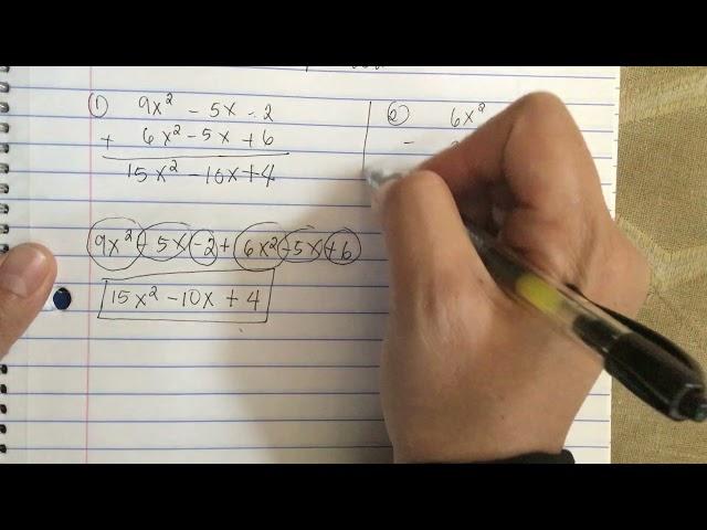 Adding and subtracting polynomials/math homework help