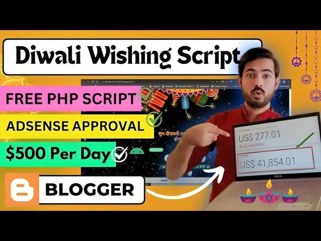 $500/Month | Diwali Viral Script 2024 | Diwali Wishing Script 2024 | Event Blogging, Micro Blogging