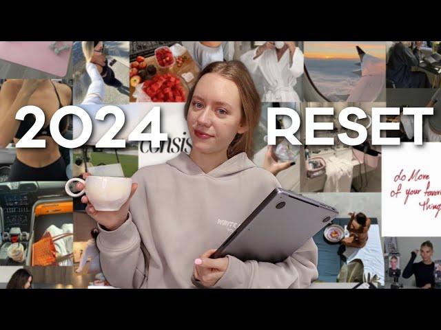 chatty 2024 RESET VLOG: creating vision board, goal setting, 2023 reflection, digital declutter