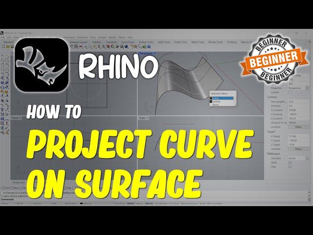 Rhino How To Project Curve On Surface