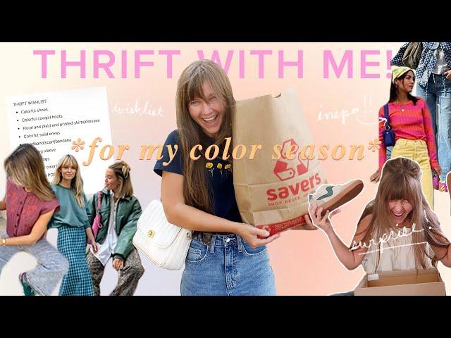 COME THRIFT MY COLOR SEASON  Thrift my Pinterest Wishlist! (+ try-on haul!)