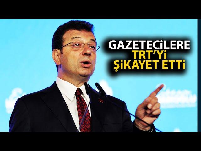 Ekrem İmamoğlu, Ankara'da gazetecilere TRT'yi şikayet etti!