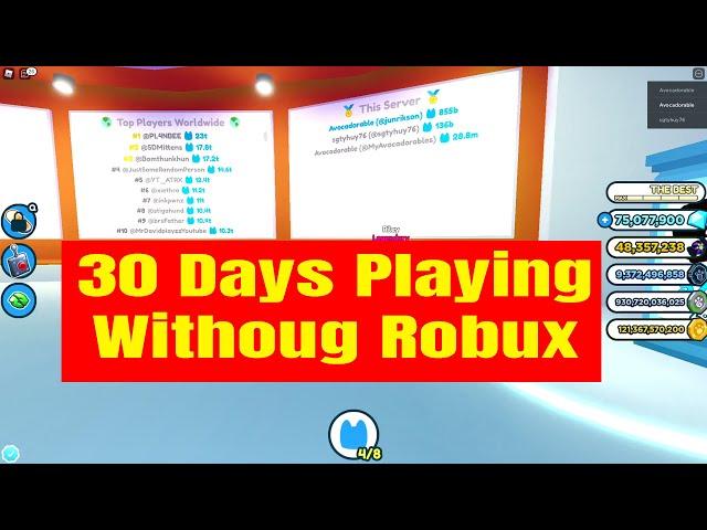 30 Days Without Robux. Pet Simulator X Journey for Free Player