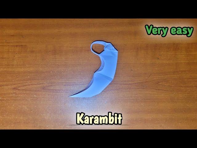 How To Make A Paper Karambit | Origami Karambit Knife | Paper Knife @torself