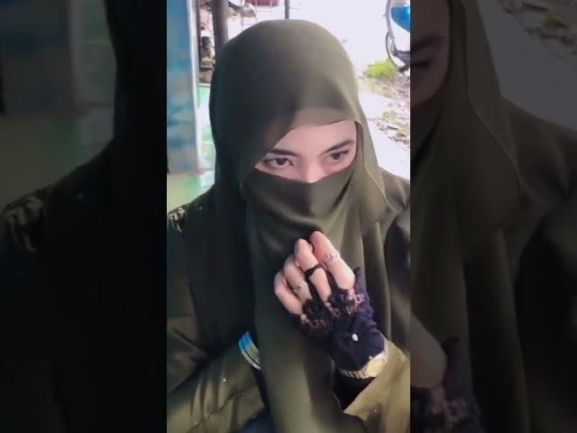 ketika wanita bercadar nge vape tonton sampai akhir #cadar #ukhty #niqab #ukhti #wanitabercadar