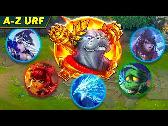 *A-Z URF EPISODE 2* TRYING EVERY CHAMP IN NEW URF 