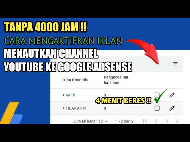 TANPA 4000 JAM TAYANG !! CARA MENAUTKAN CHANNEL YOUTUBE KE GOOGLE ADSENSE