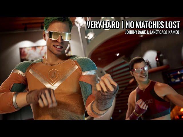 Mortal Kombat 1 | JOHNNY CAGE & Janet Cage Kameo | VERY HARD | No Matches Lost | 4K 60FPS