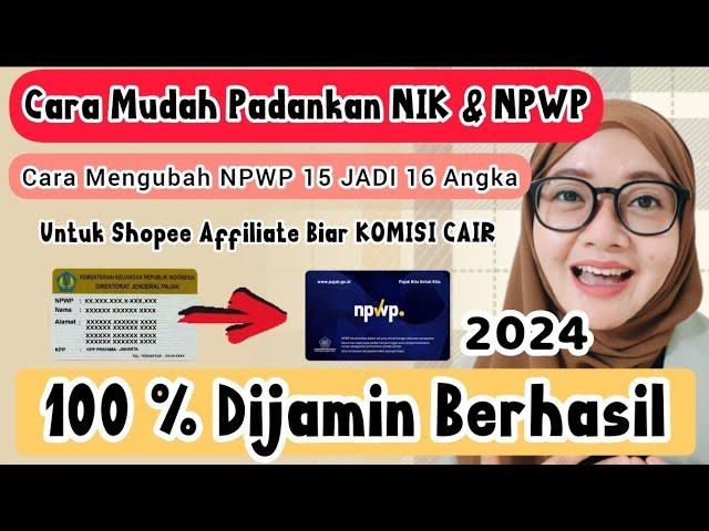 LANGSUNG BERHASIL  CARA PADANKAN NIK DAN NPWP PAKAI HP / SHOPEE AFFILIATE PROGRAM