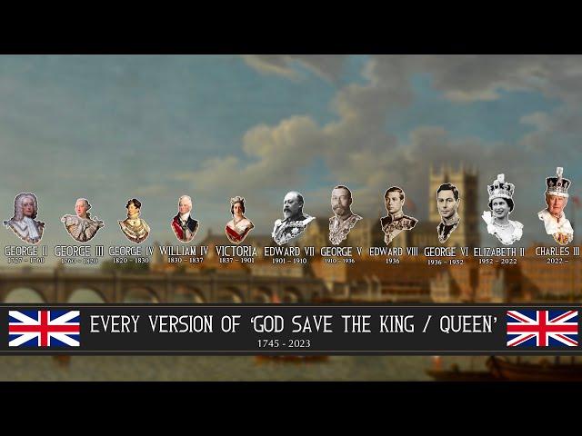 Evolution of 'God Save the King'  1745 - 2023 [1K Special] [4K]