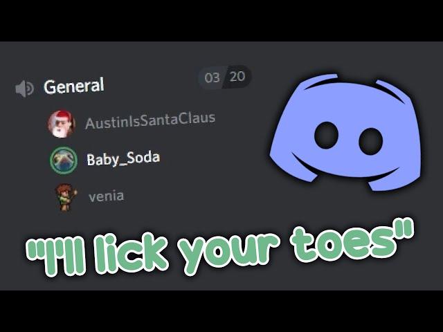 Forcing a kid to lick toes in discord