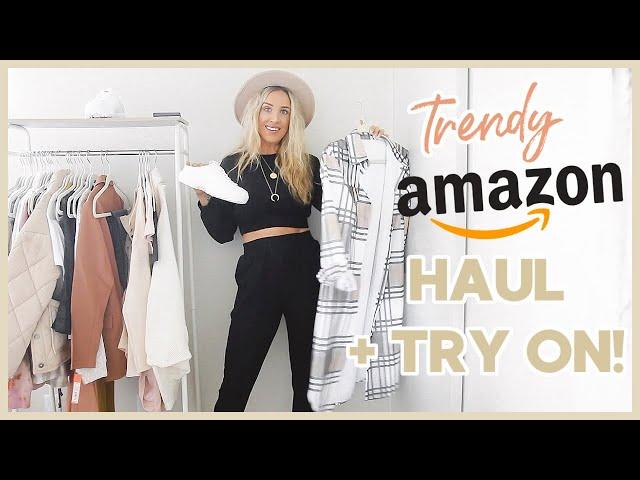 AMAZON CLOTHING HAUL + TRY ON! NEUTRAL AMAZON FASHION OUTFITS | Olivia Zapo