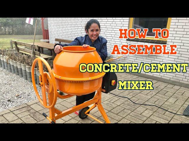 HOW TO ASSEMBLE POWER CRAFT CONCRETE MIXER MODEL 94995 | CEMENT MIXER | UNBOXING AND SET UP #vlog 23