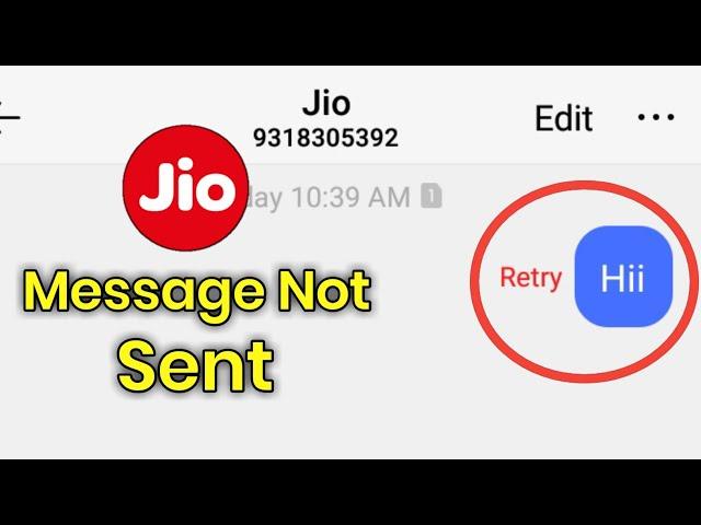 Jio Sim Message Not Sent | How To Fix Jio Sim Message Problem 100 % Working