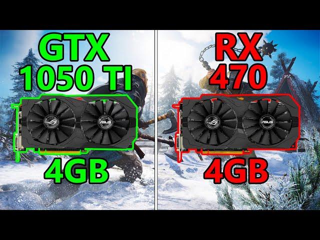 GTX 1050 TI vs RX 470 | 8  Games tested on 1080P