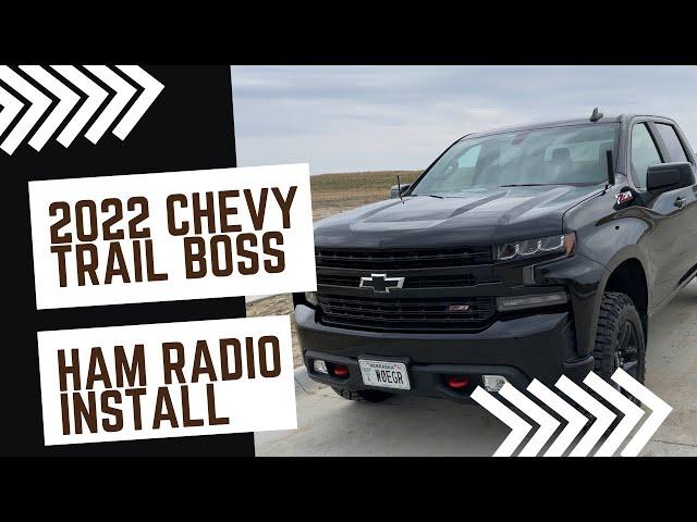 2022 Chevy Trail Boss Ham Radio Install - COMPACTenna mounting and Firewall Passthrough