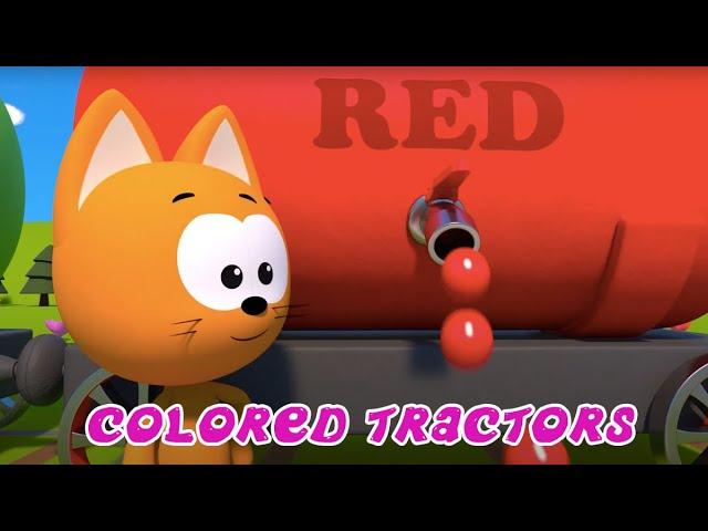 Meow meow Kitty Games -  Tractors and color balls  Learn colors!