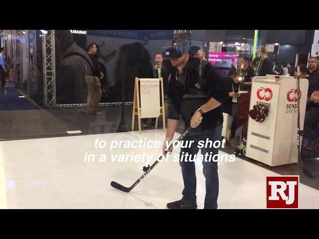 Virtual hockey trainer at CES in Las Vegas