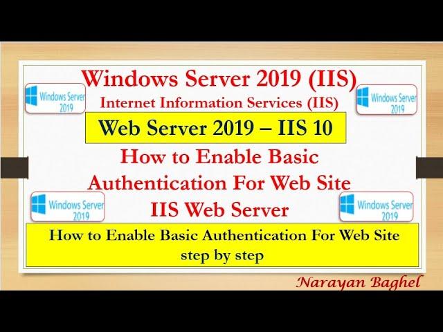 Web Server 2019 – IIS 10 How to Enable Basic Authentication For Web Site step by step - 09