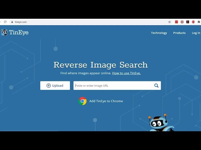 Using reverse image search engine Tineye