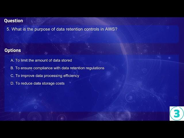 AWS Interview Q&A -  Determine appropriate data security controls Data retention and classification