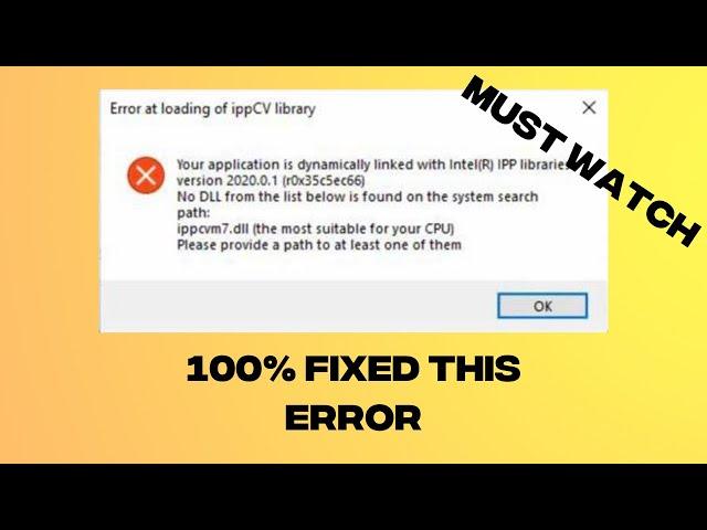 How to Fix adobe photoshop error at loading of ipp cv library | How to Fix adobe photoshop error